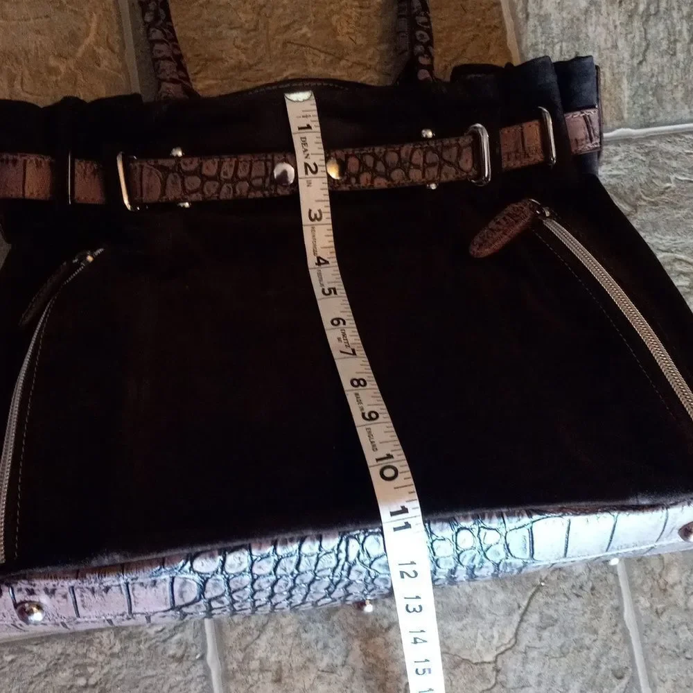 Gun Tote'n Mamas Concealed Carry Brown Swede Purse Shoulder Bag